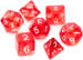 obrazek Komplet kości REBEL RPG - Kryształowe - Czerwone 