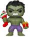 obrazek Funko POP Bobble: Marvel: Holiday Hulk w/ Stocking & Plush 